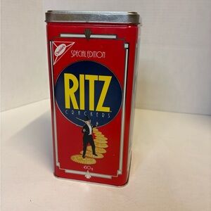 Vintage 1990 Ritz Special Edition Red Tin